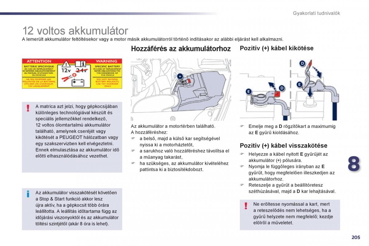 Peugeot 508 Kezelesi utmutato / page 207