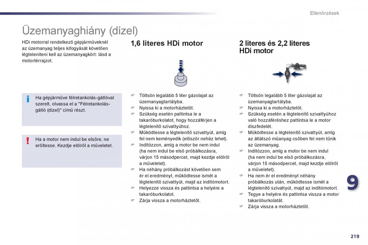 Peugeot 508 Kezelesi utmutato / page 221