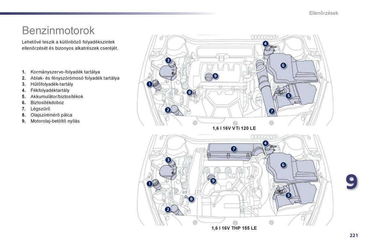 Peugeot 508 Kezelesi utmutato / page 223