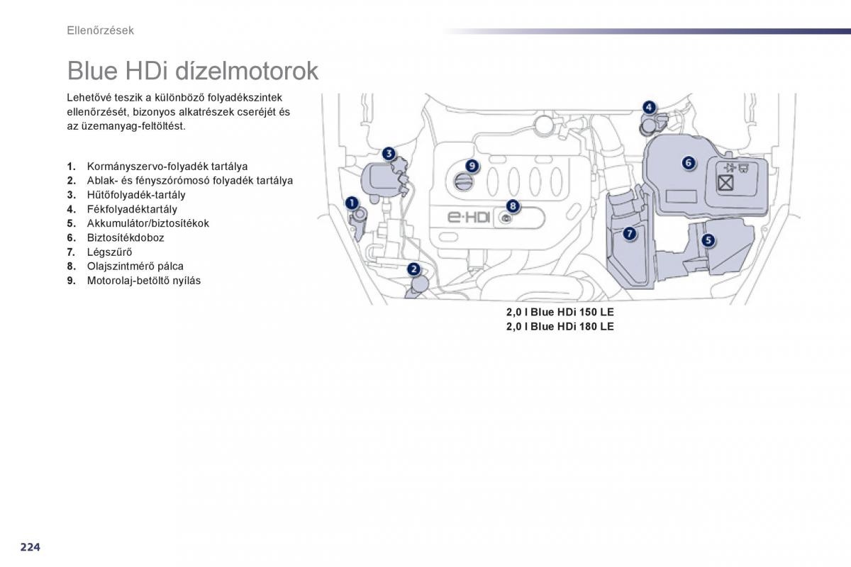 Peugeot 508 Kezelesi utmutato / page 226