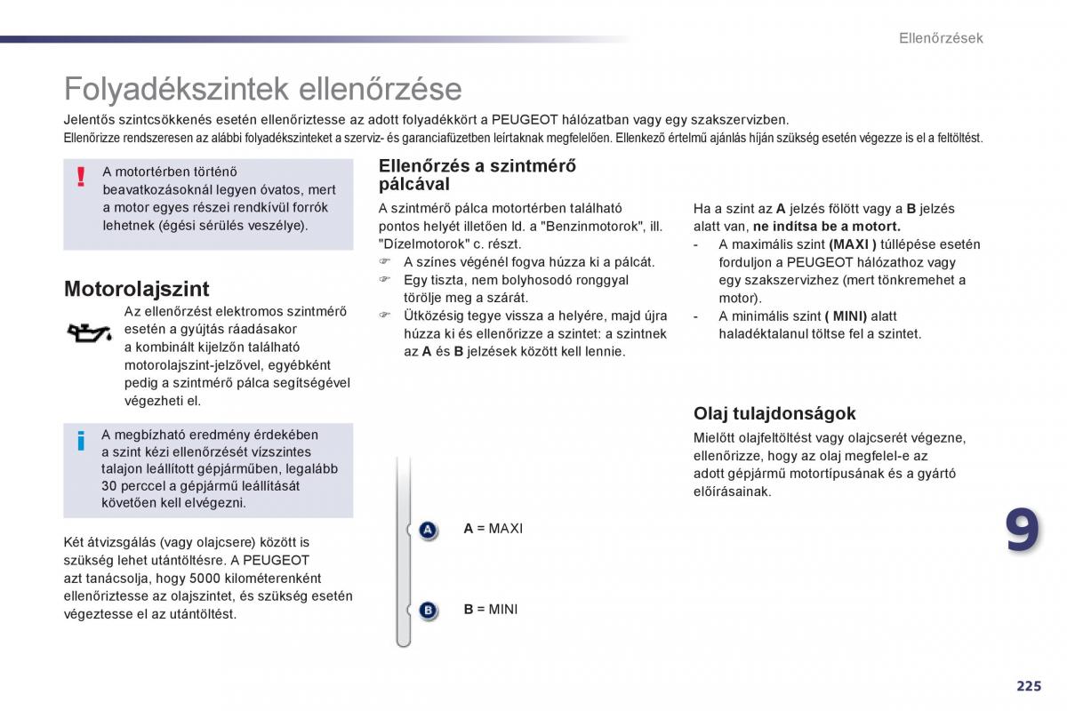 Peugeot 508 Kezelesi utmutato / page 227