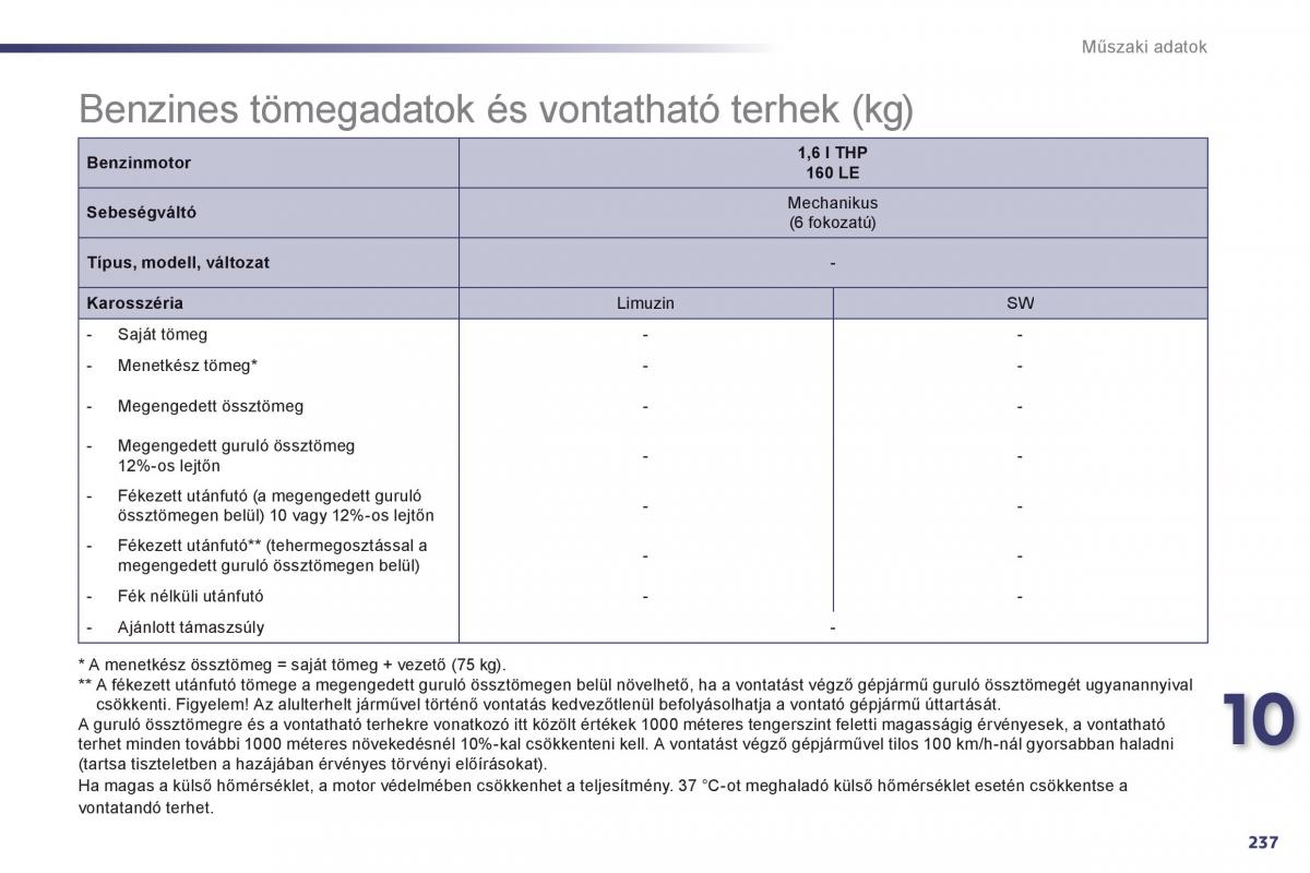 Peugeot 508 Kezelesi utmutato / page 239