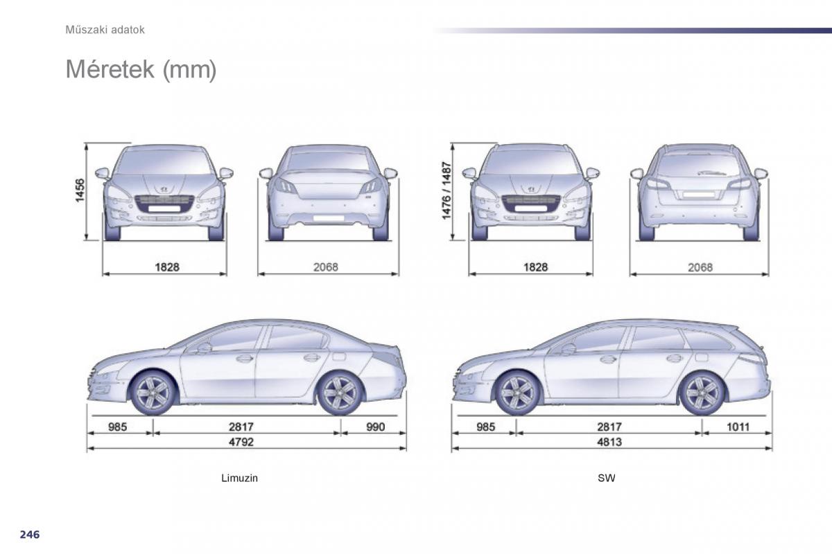 Peugeot 508 Kezelesi utmutato / page 248