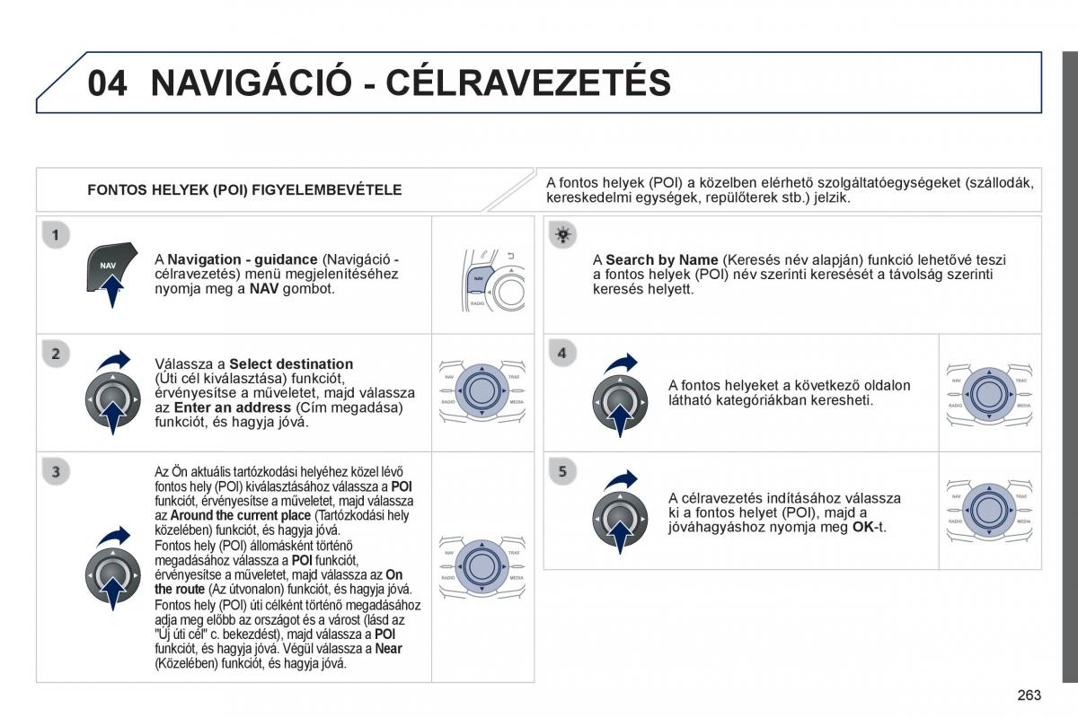 Peugeot 508 Kezelesi utmutato / page 265