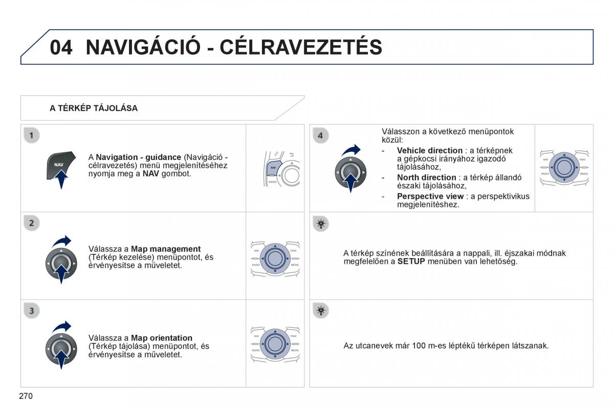 Peugeot 508 Kezelesi utmutato / page 272