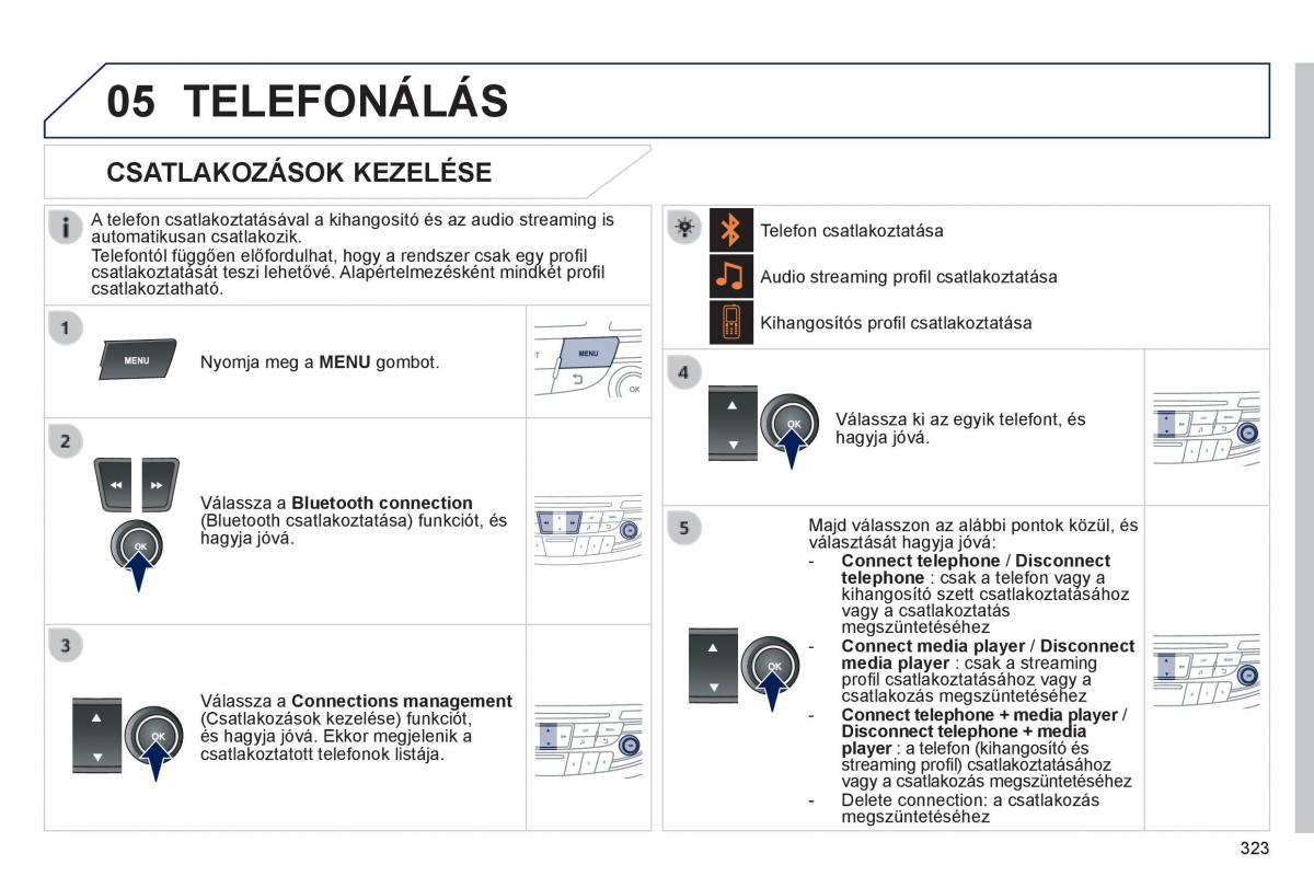 Peugeot 508 Kezelesi utmutato / page 325