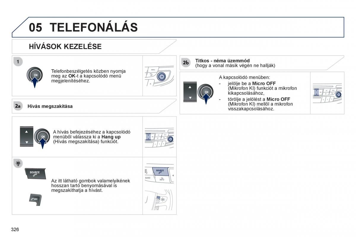 Peugeot 508 Kezelesi utmutato / page 328