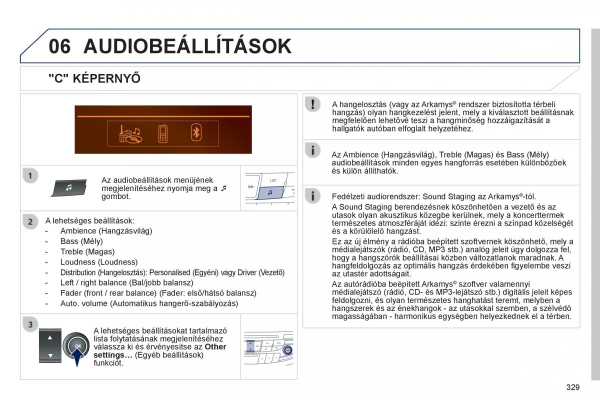 Peugeot 508 Kezelesi utmutato / page 331