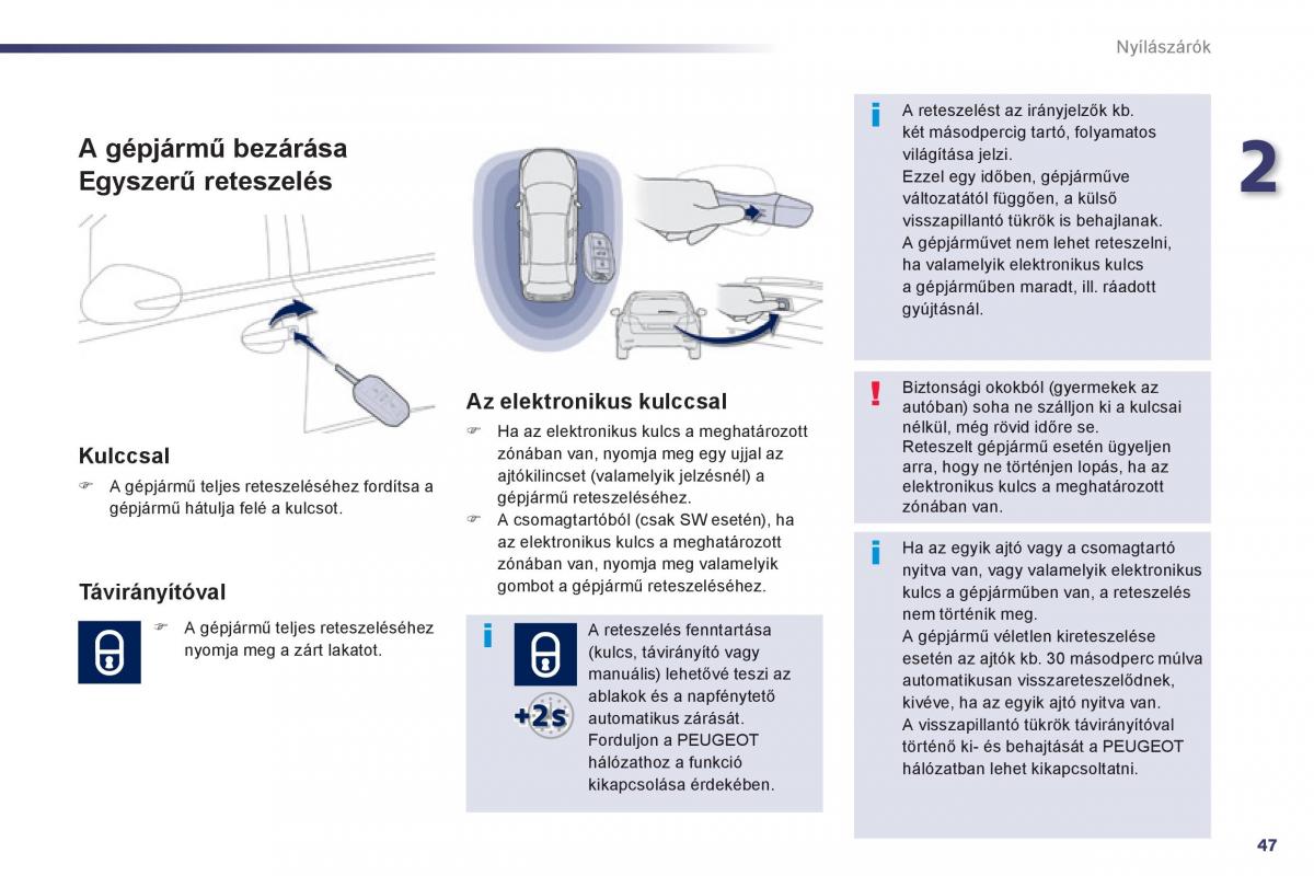 Peugeot 508 Kezelesi utmutato / page 49