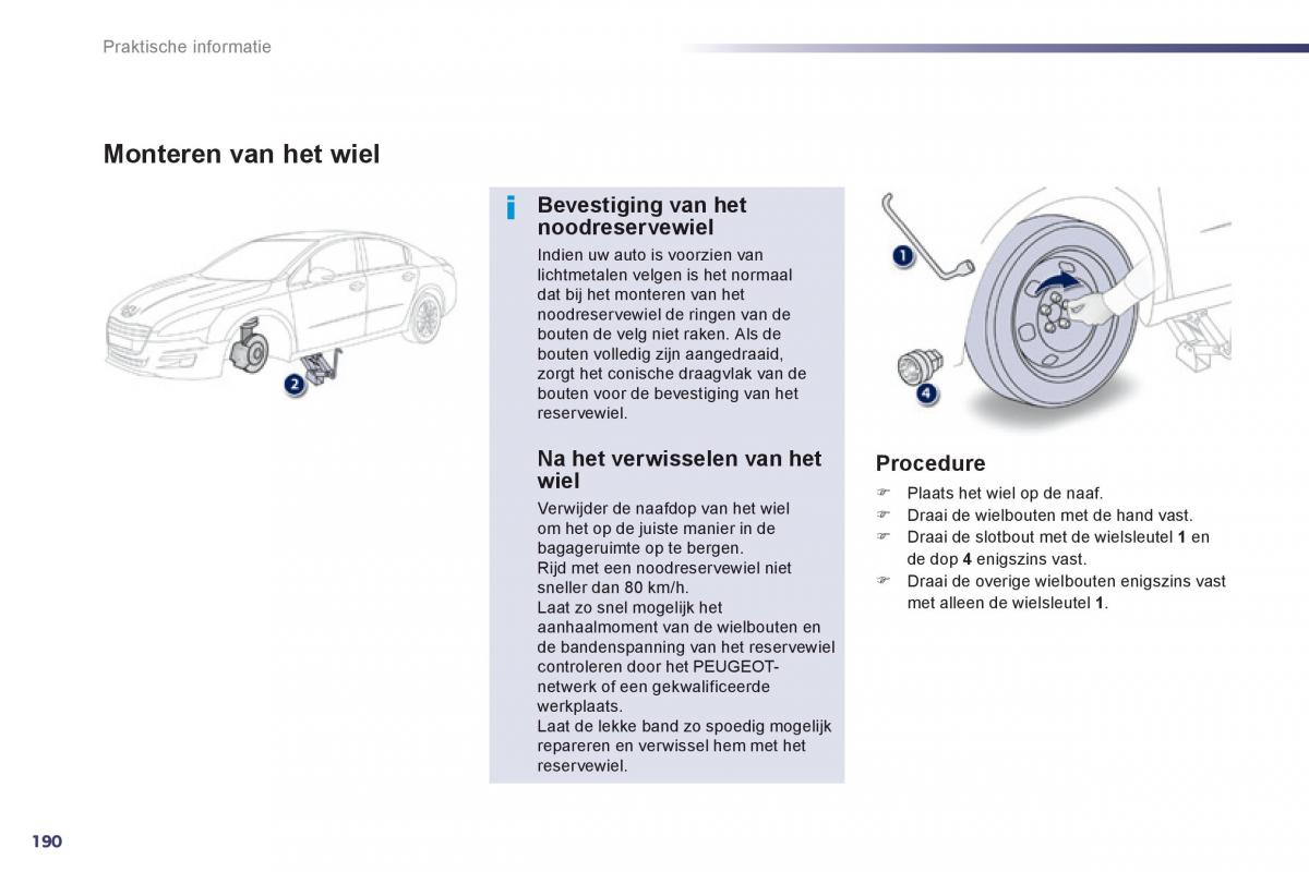 Peugeot 508 handleiding / page 192