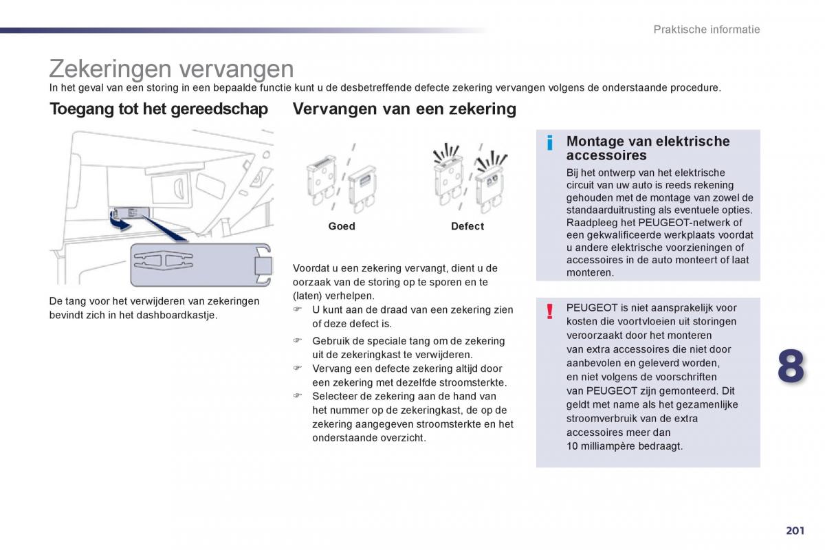 Peugeot 508 handleiding / page 203