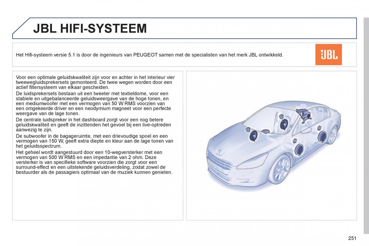 Peugeot 508 handleiding / page 253