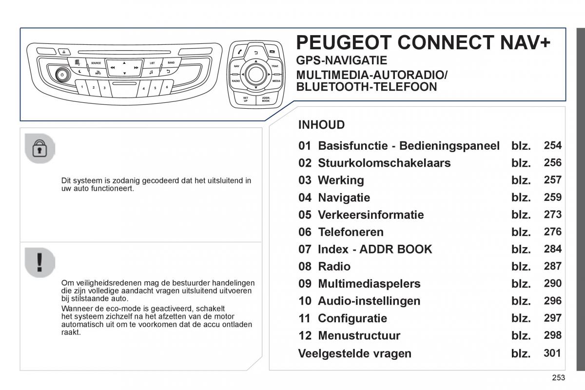 Peugeot 508 handleiding / page 255