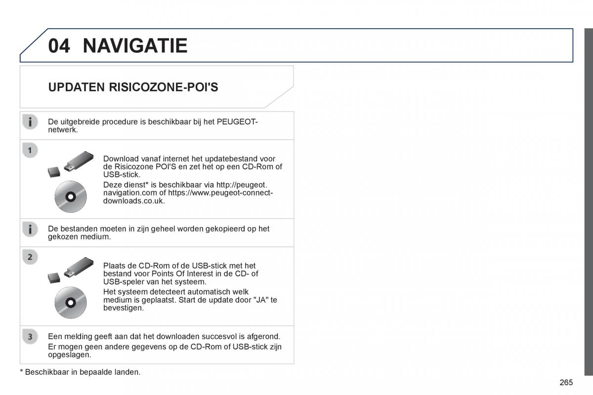 Peugeot 508 handleiding / page 267