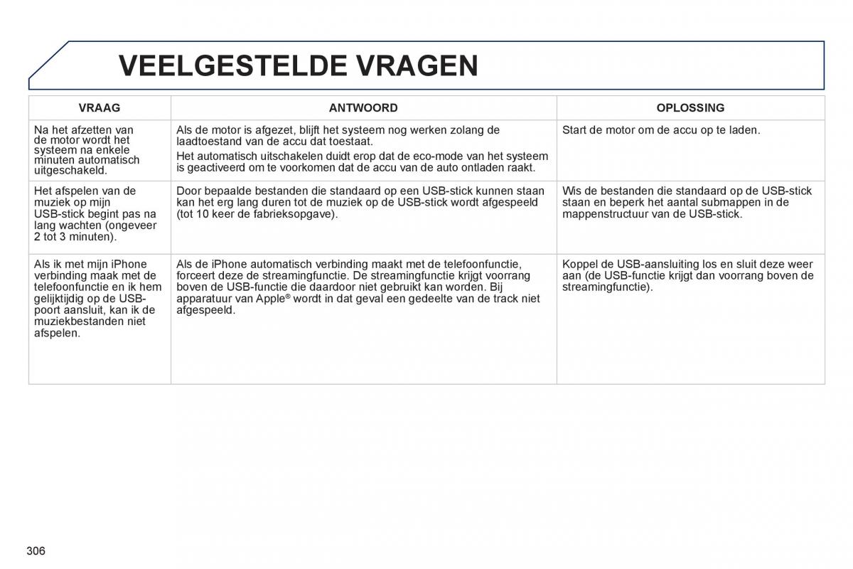 Peugeot 508 handleiding / page 308