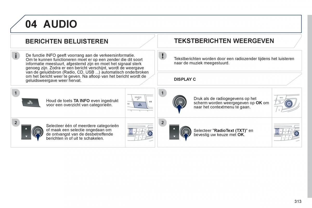 Peugeot 508 handleiding / page 315