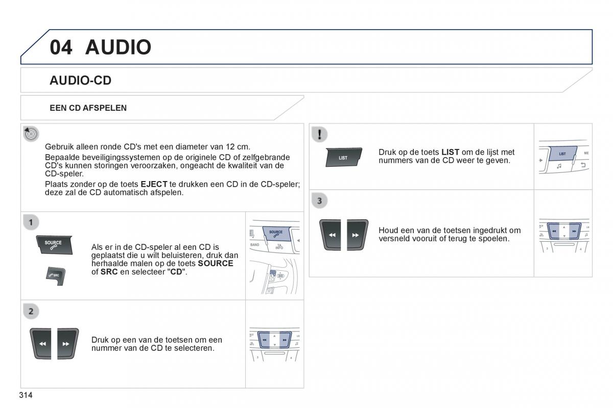 Peugeot 508 handleiding / page 316