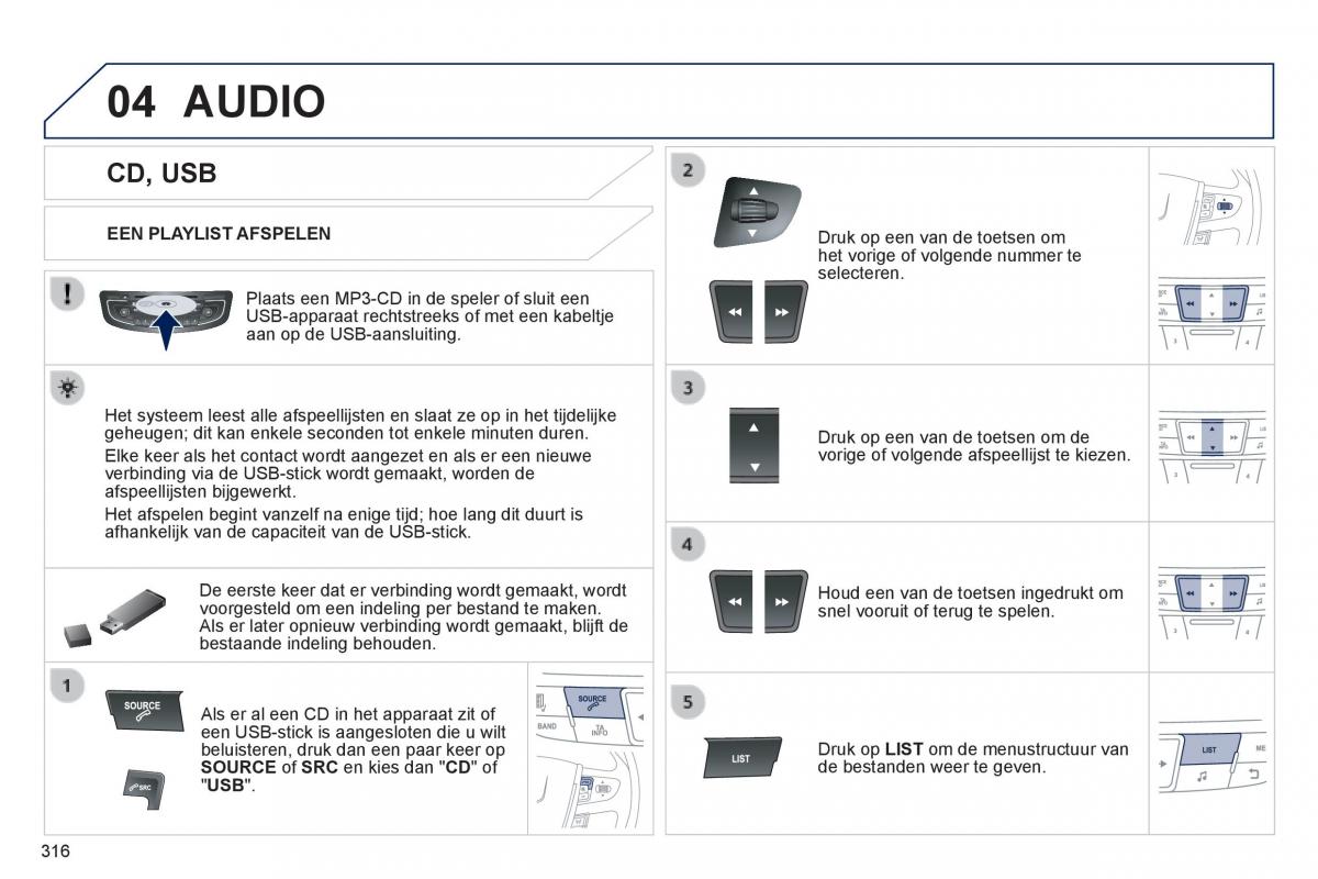 Peugeot 508 handleiding / page 318