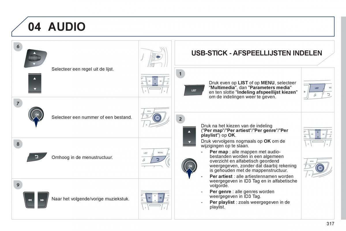 Peugeot 508 handleiding / page 319