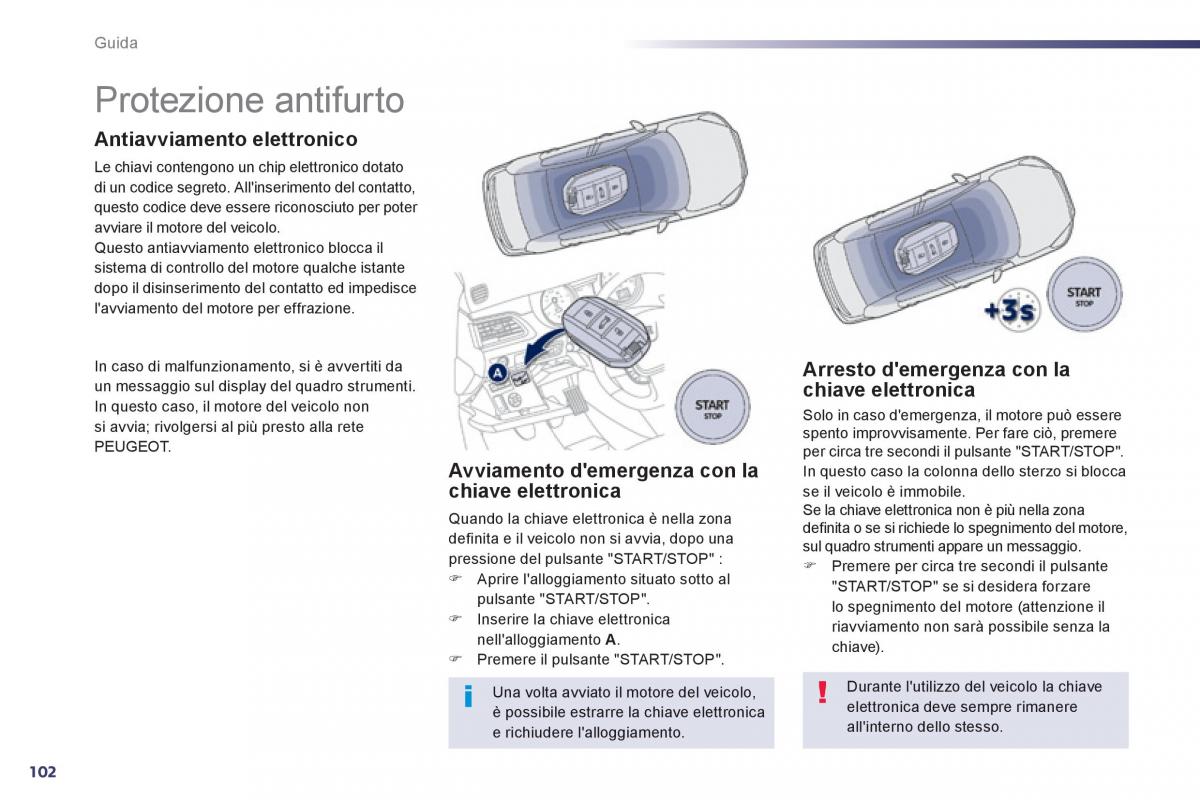 Peugeot 508 manuale del proprietario / page 104