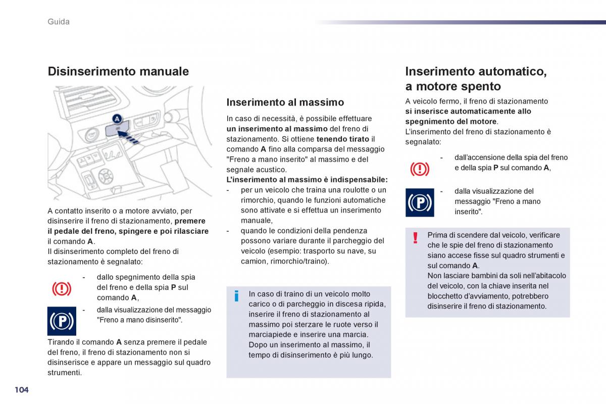 Peugeot 508 manuale del proprietario / page 106