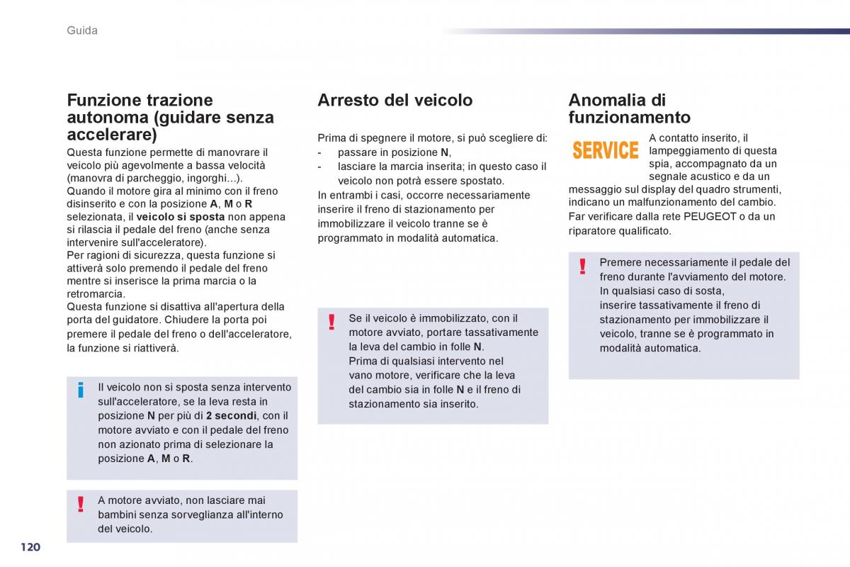 Peugeot 508 manuale del proprietario / page 122