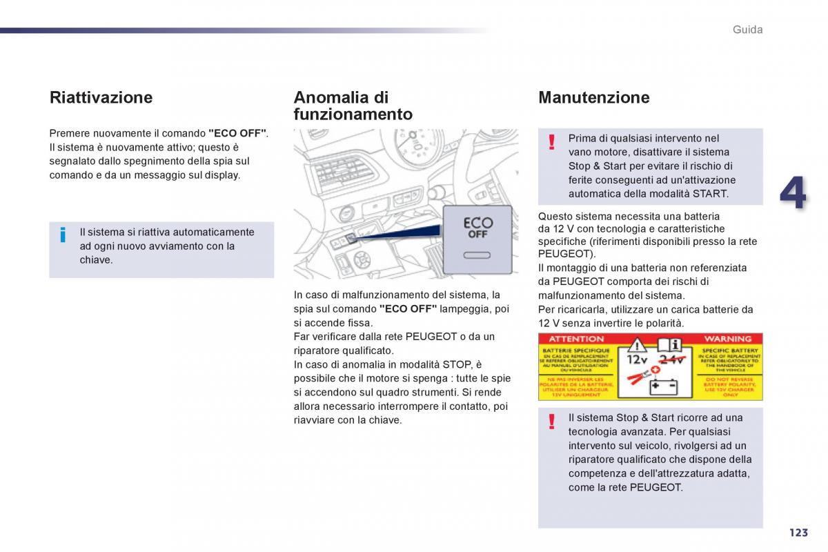 Peugeot 508 manuale del proprietario / page 125