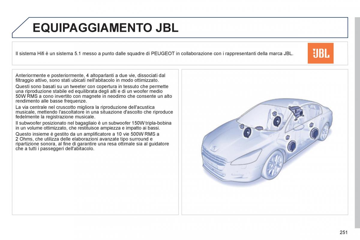 Peugeot 508 manuale del proprietario / page 253