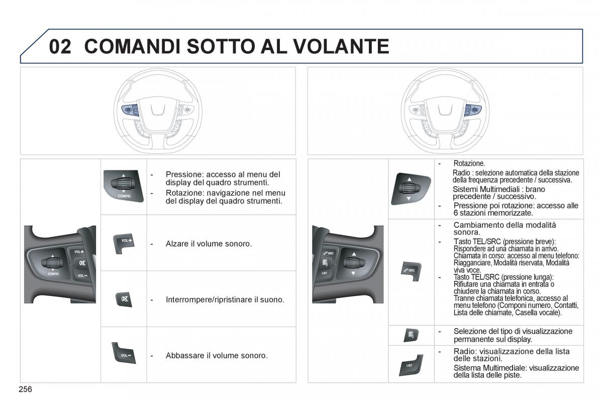 Peugeot 508 manuale del proprietario / page 258