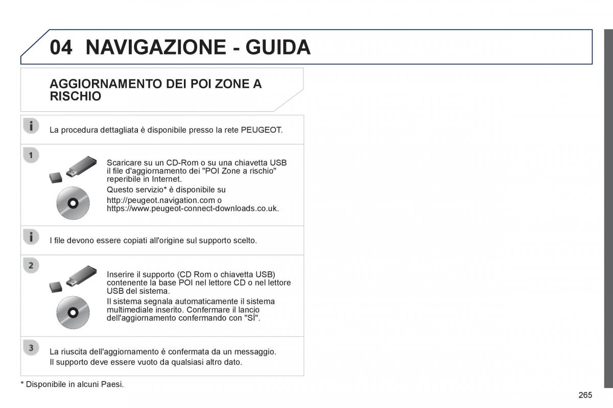 Peugeot 508 manuale del proprietario / page 267