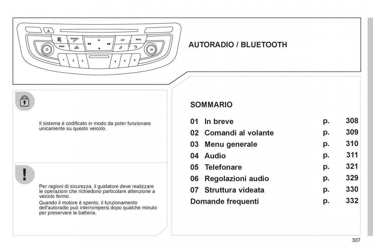 Peugeot 508 manuale del proprietario / page 309