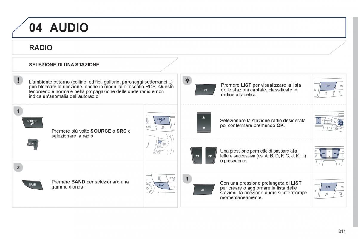 Peugeot 508 manuale del proprietario / page 313