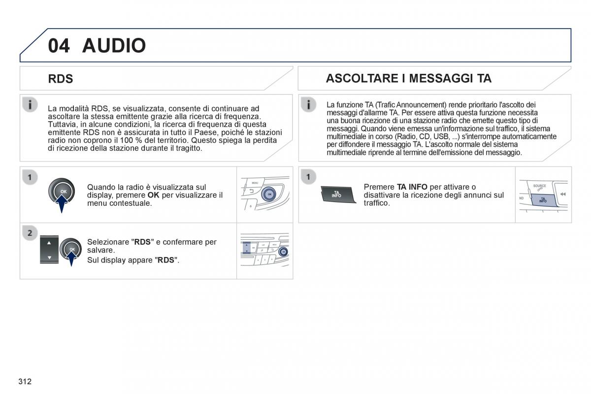 Peugeot 508 manuale del proprietario / page 314