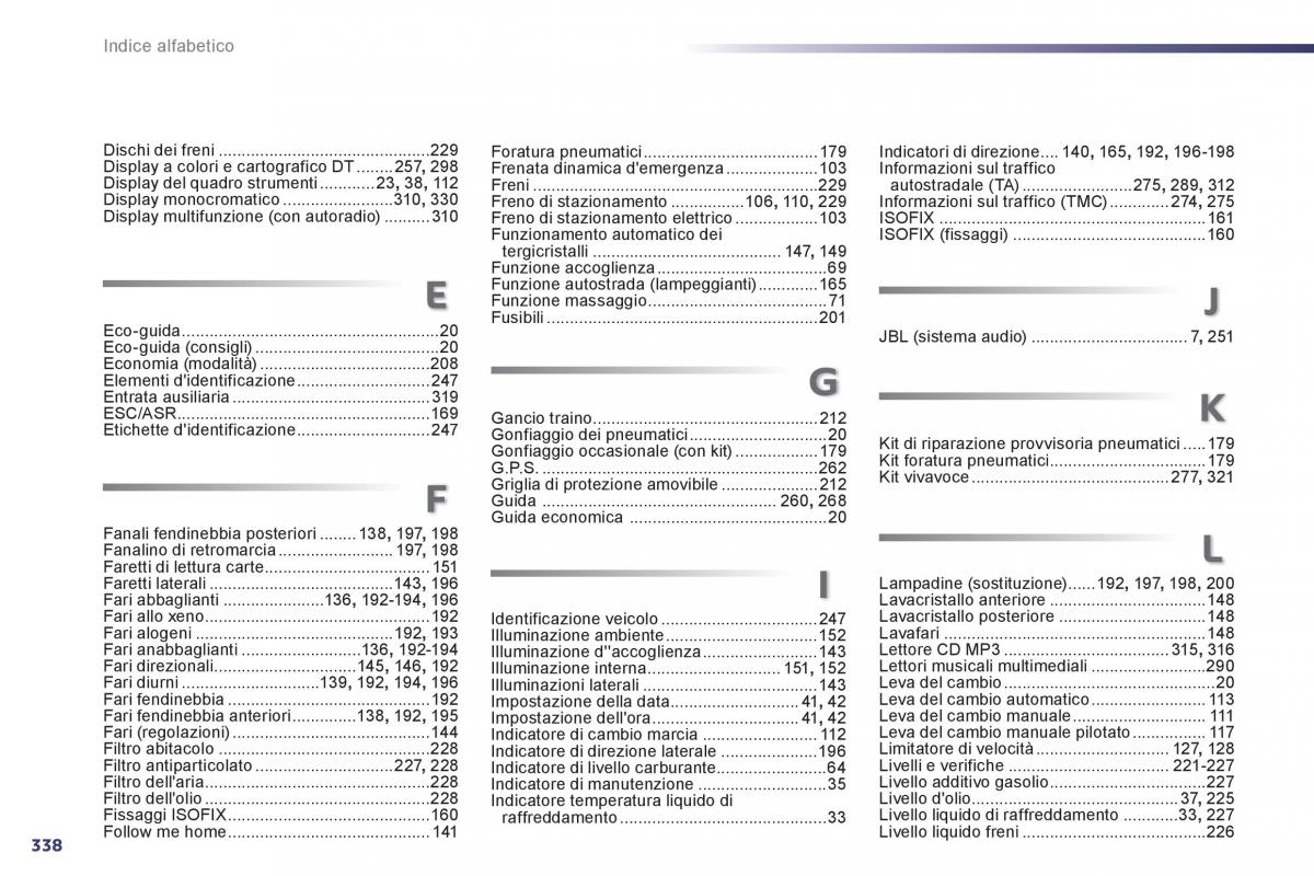 Peugeot 508 manuale del proprietario / page 340