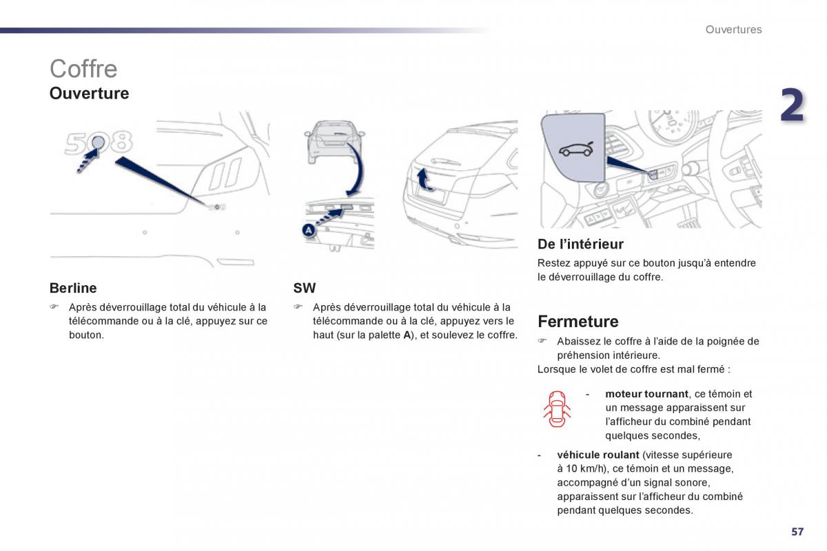 Peugeot 508 manuel du proprietaire / page 59