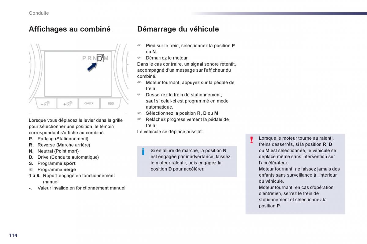 Peugeot 508 manuel du proprietaire / page 116