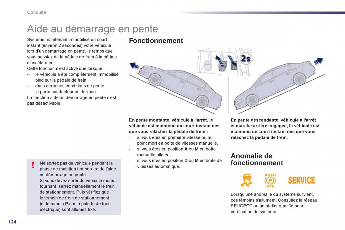 Peugeot 508 manuel du proprietaire / page 126