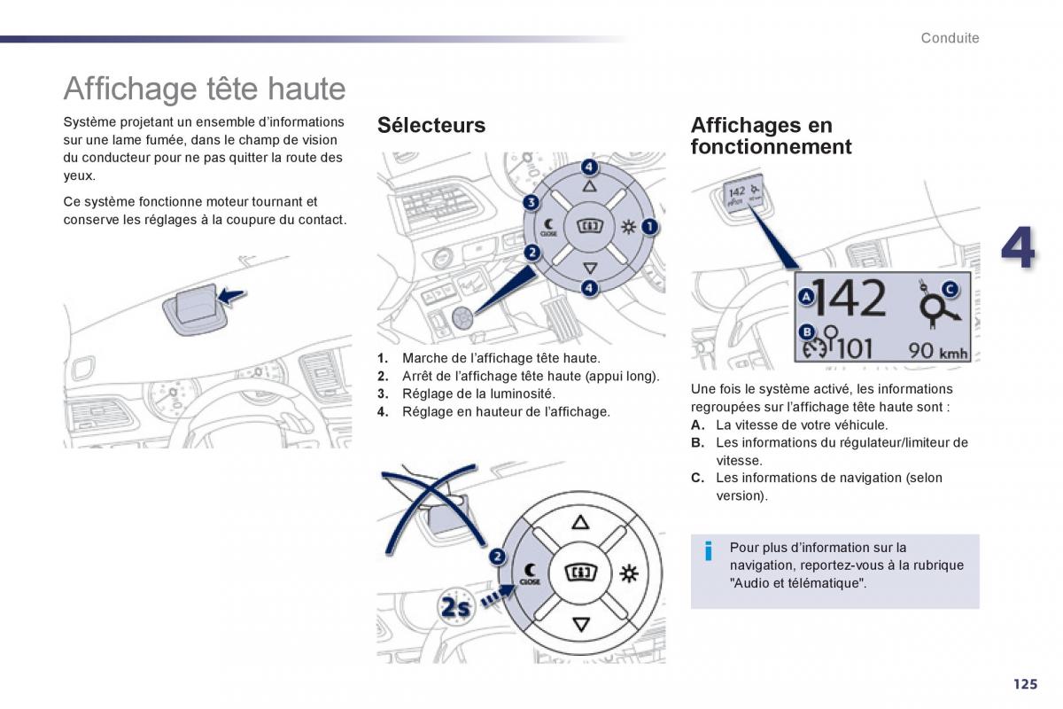 Peugeot 508 manuel du proprietaire / page 127