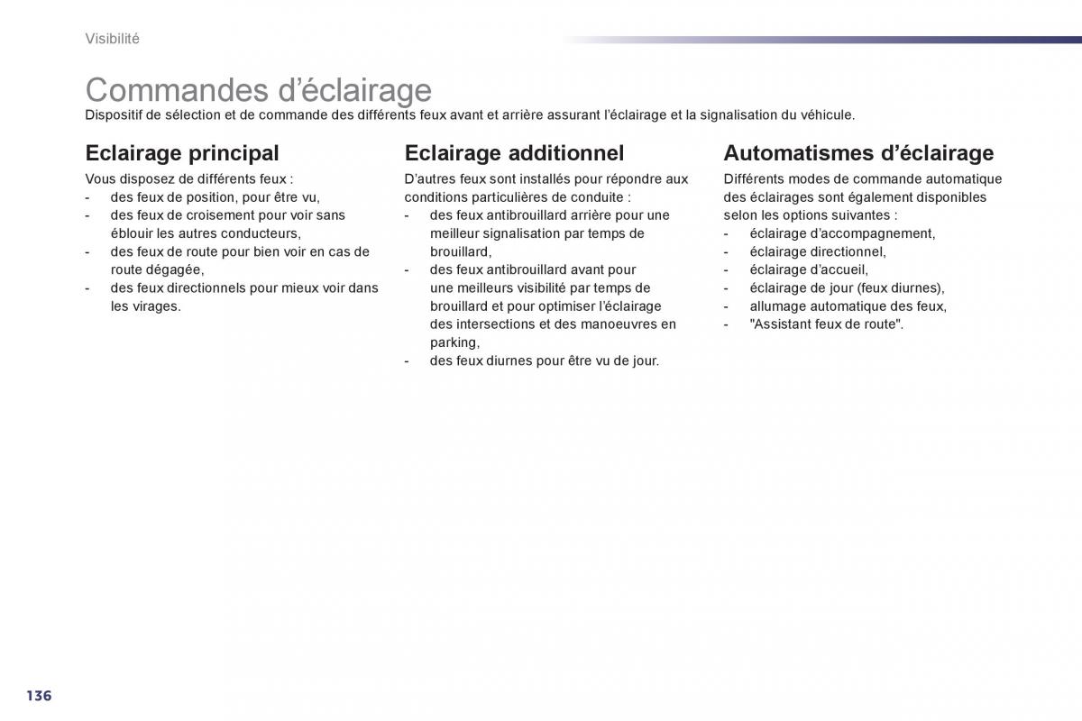 Peugeot 508 manuel du proprietaire / page 138