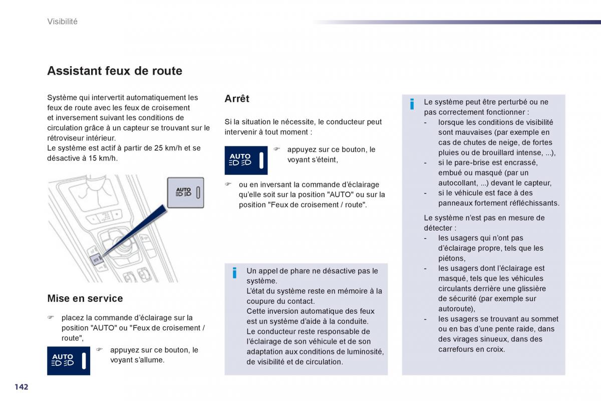 Peugeot 508 manuel du proprietaire / page 144