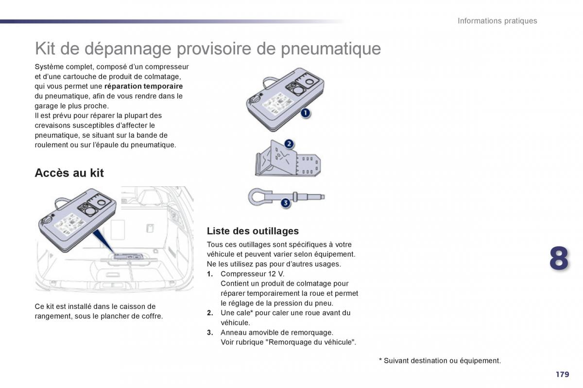 Peugeot 508 manuel du proprietaire / page 181