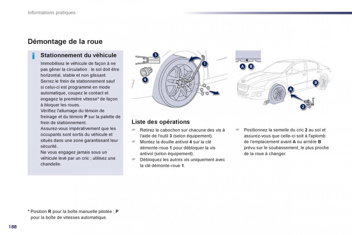 Peugeot 508 manuel du proprietaire / page 190