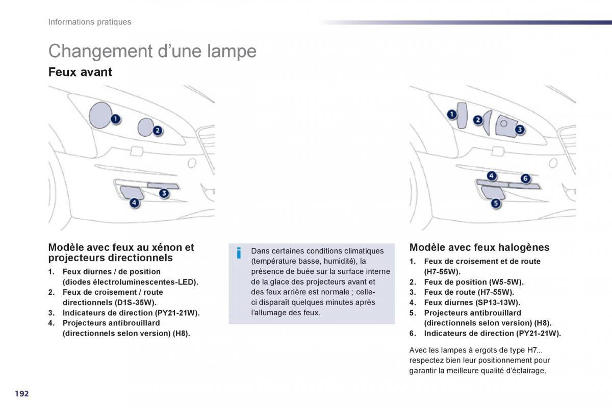 Peugeot 508 manuel du proprietaire / page 194