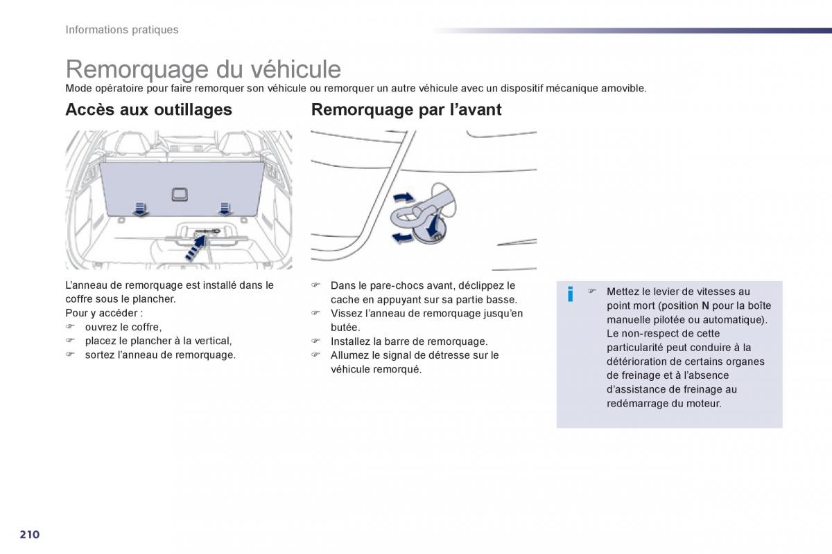 Peugeot 508 manuel du proprietaire / page 212