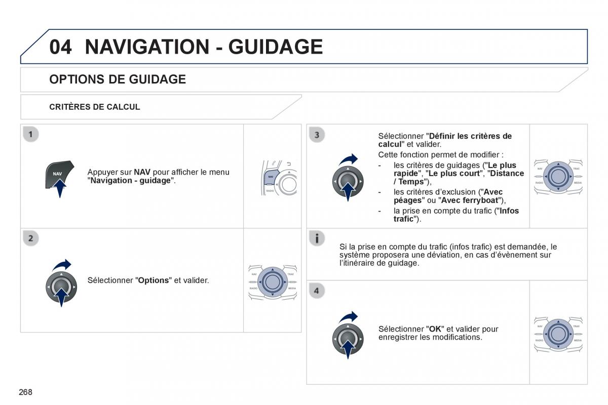 Peugeot 508 manuel du proprietaire / page 270