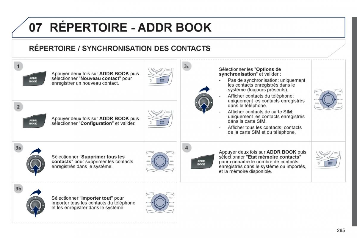 Peugeot 508 manuel du proprietaire / page 287