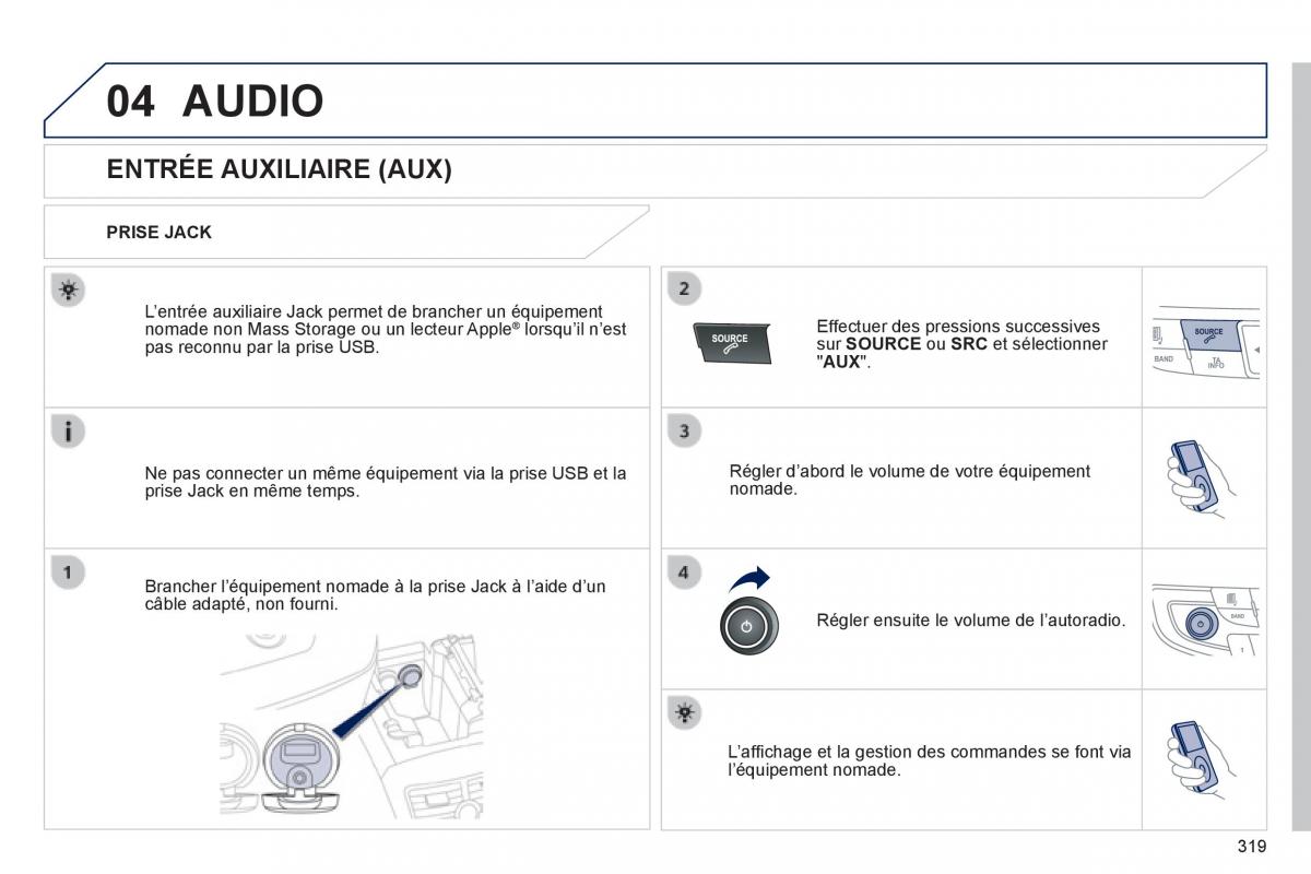 Peugeot 508 manuel du proprietaire / page 321