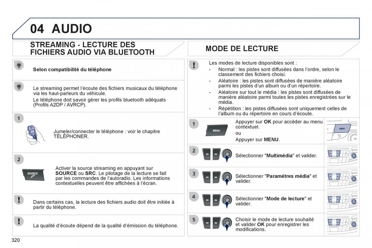 Peugeot 508 manuel du proprietaire / page 322