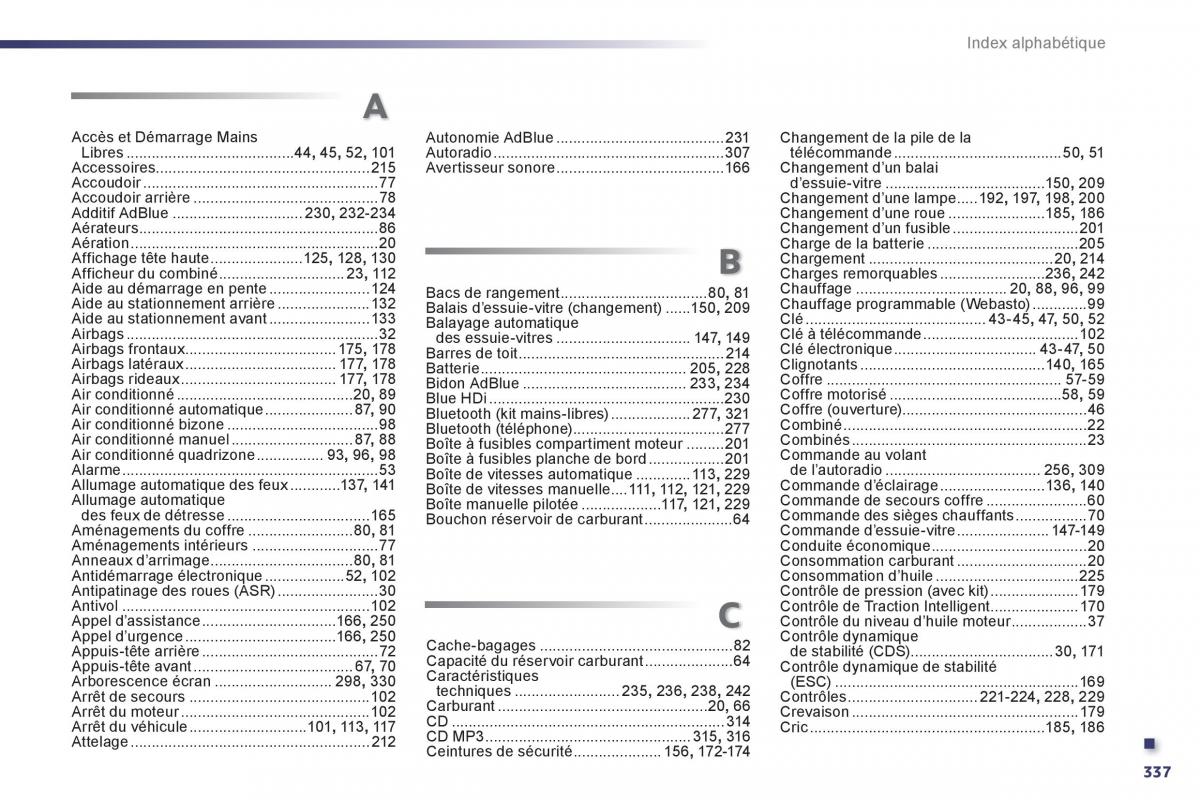 Peugeot 508 manuel du proprietaire / page 339