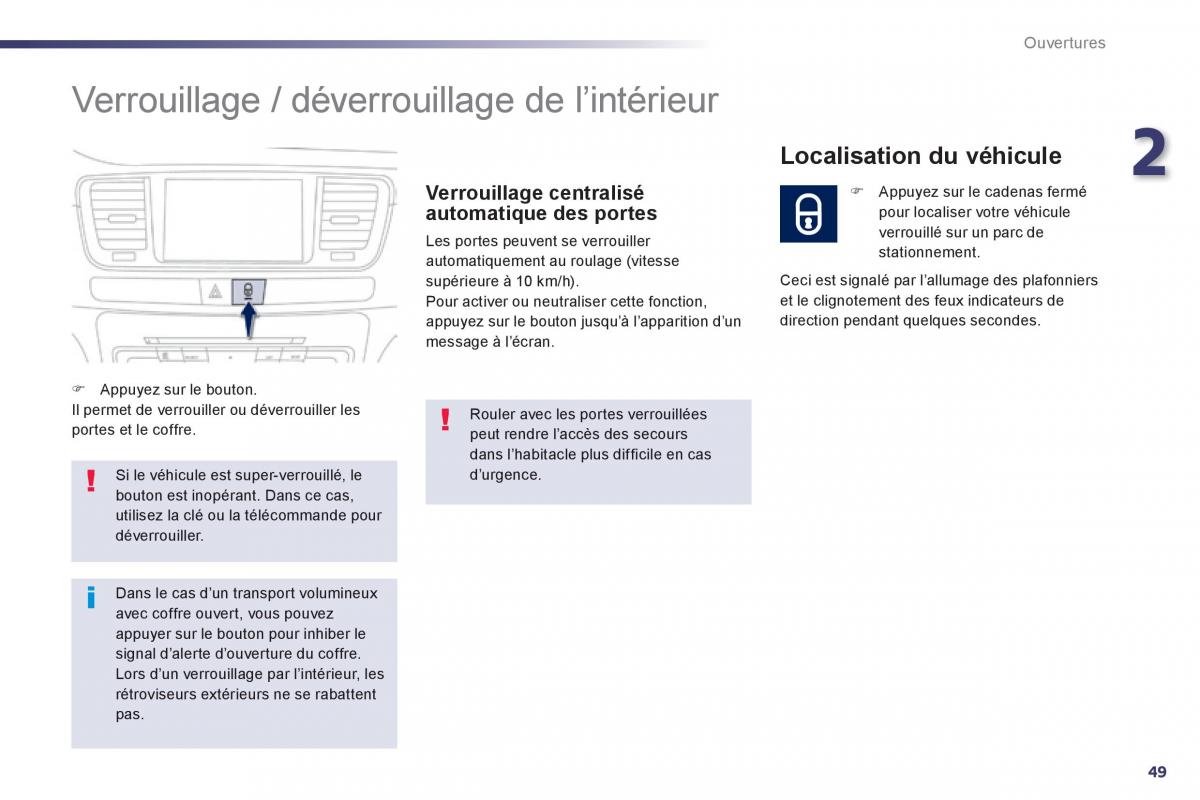 Peugeot 508 manuel du proprietaire / page 51